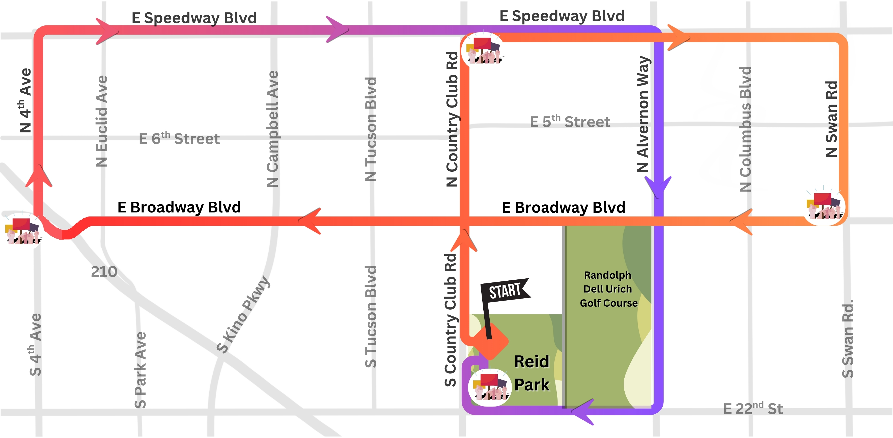 Tucson Route Map